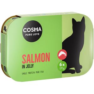 6x170g Zalm in Gelei Cosma Original Kattenvoer