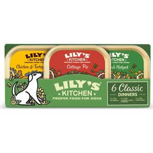 6 x 150 g Lily's Kitchen Classic Dinners hondenvoer nat