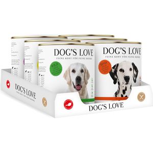 6x 800g Dog's Love Adult Mix (6 soorten) nat hondenvoer