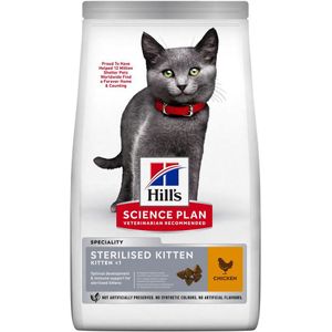 8 kg  Hill's Science Plan droogvoer - Sterilised Kitten Kip - 10 kg