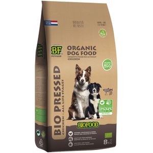 BF Petfood Organic Geperst Kip Hondenvoer  - 8 kg