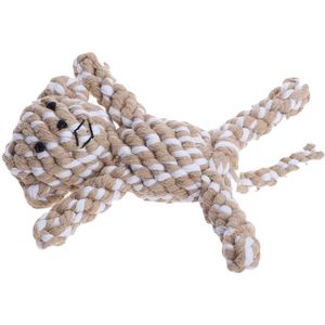 Hondenspeelgoed dierfiguur van katoenen touw Aap