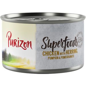 Purizon Superfoods 6 x 140 g - Kip met Haring, Pompoen en Granaatappel