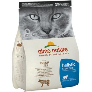 2kg Sterilised Rund & Rijst Almo Nature Holistic Kattenvoer