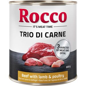 6x800g Trio van Vlees Rocco Hondenvoer