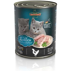 Leonardo All Meat Blikjes 6 x 800 g Kattenvoer - Kitten Gevogelte