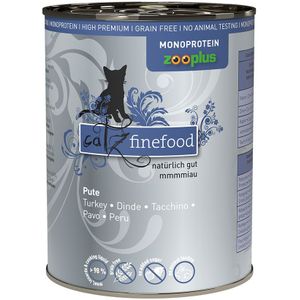 6x400g Kalkoen Catz Finefood Monoprotein zooplus Kattenvoer nat