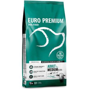 12kg Medium Adult Lam & Rijst Euro Premium Hondenvoer