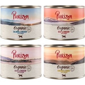 Purizon Organic 6 x 200 g - Gemengd pakket: 4 Soorten