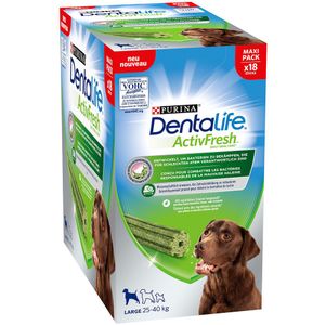 18 Sticks Purina Dentalife Active Fresh Tägliche Zahnpflege-Snacks für große Hunde Hundesnacks