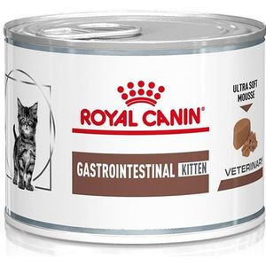 12x 195g Royal Canin Veterinary Feline Gastrointestinal Kitten Ultra Soft Mousse natvoer