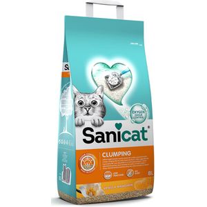 8l Sanicat Vanille & Mandarijn Klonterende Kattenbakvulling