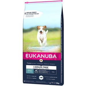Eukanuba graanvrij droogvoer - Adult Small / Medium Breed Zalm (12 kg)