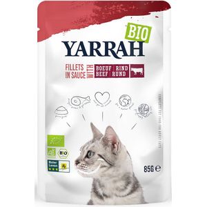 14x85g Rund Bio Filets in Saus Yarrah Kattenvoer