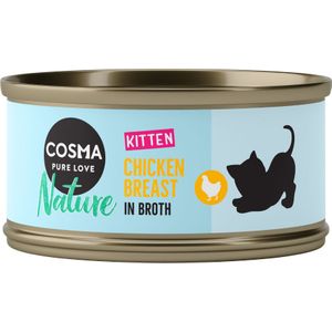 6 x 70 g Cosma Nature Kitten Kattenvoer - Kip