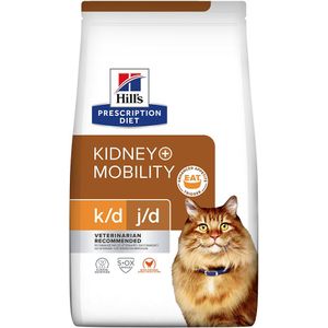 1,5kg Feline K/D  Mobility met Kip Hill's Prescription Diet Kattenvoer