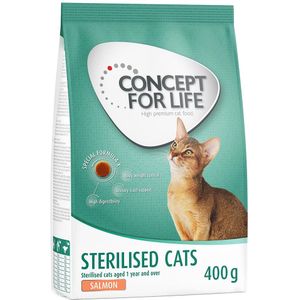 400g Sterilised Cats Zalm Concept for Life Droogvoer Katten