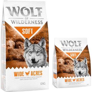 14kg Soft & Strong Wide Acres met Kip Wolf of Wilderness Hondenvoer