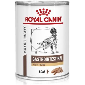 12x 410g Royal Canin Veterinary Canine Gastrointestinal High Fiber Mousse Hundefutter nass