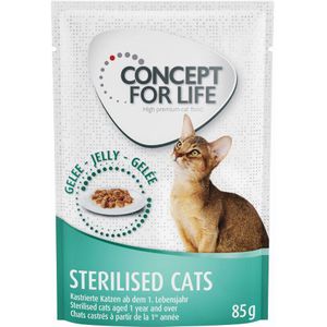 12x85g Sterilised Cats Sterlised Cats in Gelei Concept for Life Kattenvoer