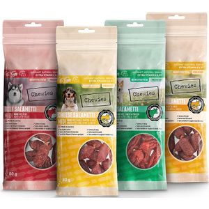 4x80g Chewies Salametti Mixpack (4 Sorten) Hundesnacks