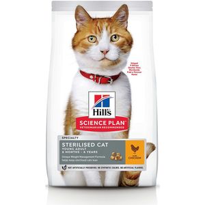 3kg Adult Sterilised Cat met Kip Hill's Science Plan Kattenvoer