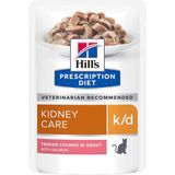 12x85g Feline K/D Maaltijdzakjes Renal Health Zalm Hill's Prescription Diet Kattenvoer