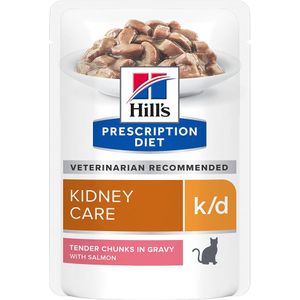 12x85g Feline K/D Maaltijdzakjes Renal Health Zalm Hill's Prescription Diet Kattenvoer