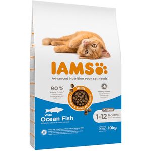 10kg Kitten met Zoutwatervis IAMS for Vitality Kattenvoer