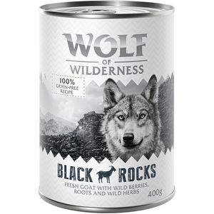 6x400g Black Rocks Geit Wolf of Wilderness Hondenvoer