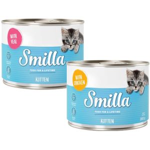 6 x 200 g Smilla Kitten Kattenvoer Kattenvoer - Gemengd pakket