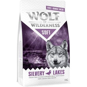 1kg Silvery Lakes Scharrelkip & Eend Wolf of Wilderness Soft Hondenvoer