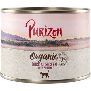 Purizon Organic 6 x 200 g - Eend en kip met courgette