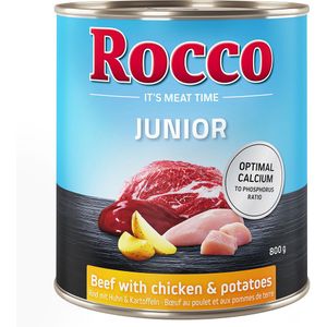 Rocco Junior 6 x 800 g - Rund met Kip & Aardappelen