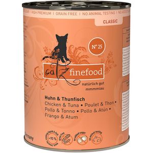 6x400g Blik Kip & Tonijn catz finefood Kattenvoer