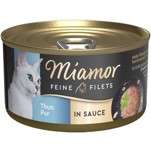 24x85g Miamor Fijne Filets in Saus Pure Tonijn Nat Kattenvoer