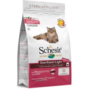 1.5kg Sterilized & Light met Ham Schesir droog kattenvoer