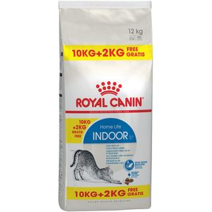 10 2kg gratis! 12kg Indoor 27 Royal Canin Kattenvoer