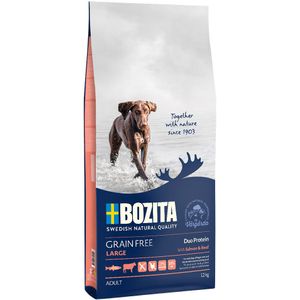 Bozita Grain Free Zalm & Rund voor grote honden - 12 kg