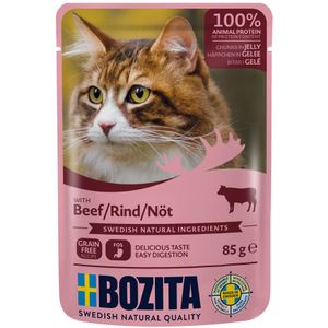 Bozita natvoer voor katten - Stukjes in Gelei: Rund