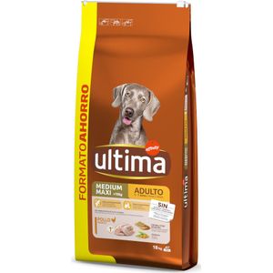 18kg Ultima Medium / Maxi Adult Kip & Rijst Hondenvoer