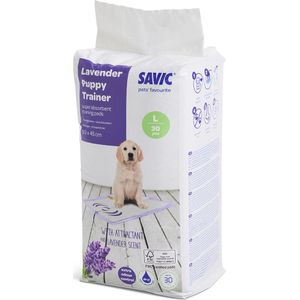 Savic Puppy Trainer Pads met lavendelgeur - Large: L 60 x B 45 cm, 30 stuks