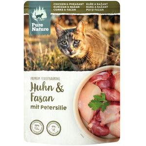 12x 85g Pure Nature Feline Kip & Fazant Nat Kattenvoer