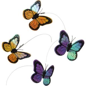 Kattenspeelgoed Funny Butterfly 4 reserve vlinders (4 stuks = 1 set)
