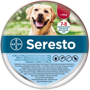 > 8 kg (Halsband 70 cm) - Seresto vlooienhalsband voor honden NL
