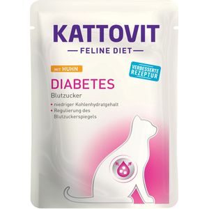 24x85g Feline Diabetes/Gewicht Kattovit Kip Kattenvoer nat