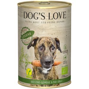 6x 400g Dog's Love Organic Vegan Greens Hondenvoer Nat