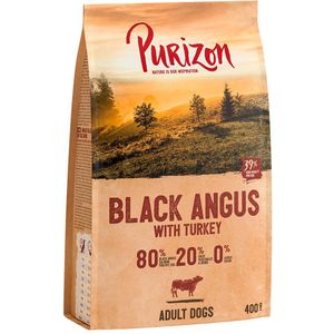 Purizon Adult Black Angus-Rund met Kalkoen - Graanvrij Hondenvoer - 400 g
