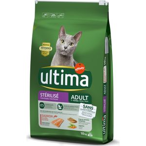 10kg Ultima Cat Sterilized Zalm & Gerst Kattenvoer