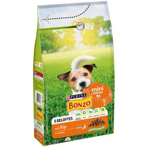 1,5kg PURINA Bonzo Mini Menu Kip & Groenten droogvoer voor honden